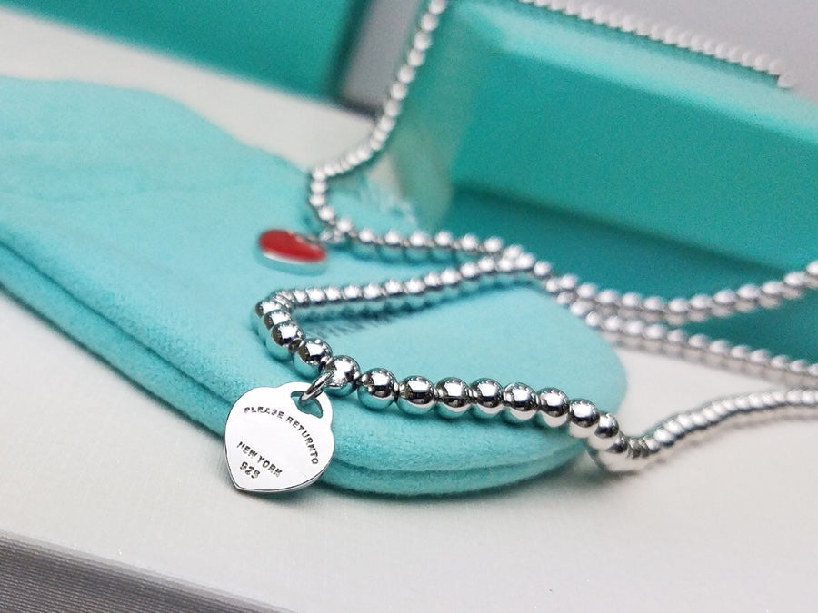 [⭐Luxery Jewels]ハートペンダント シルバーボールチェーンネックレス