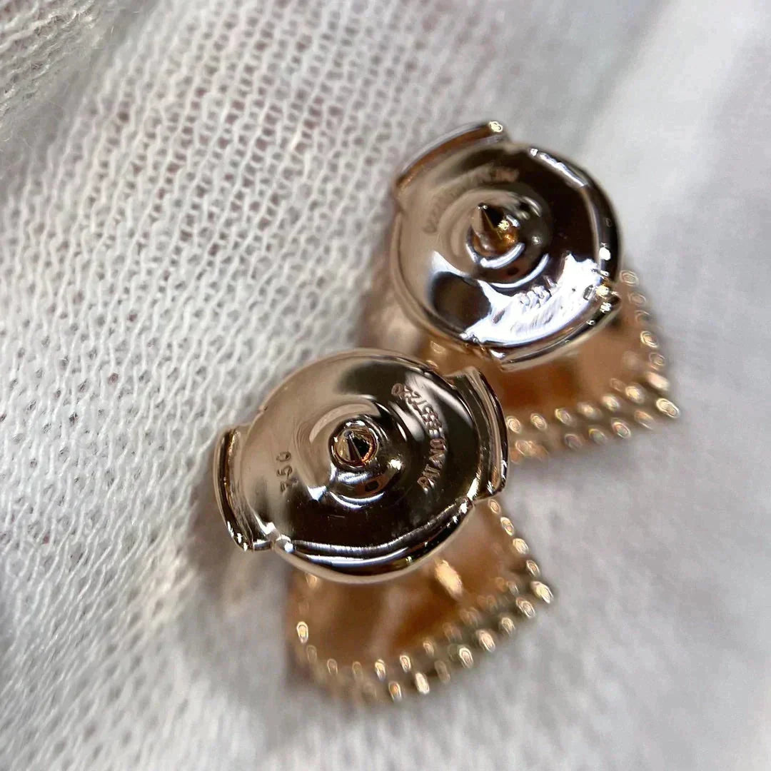 [Luxery]HEART CARNELIAN STUD EARRINGS