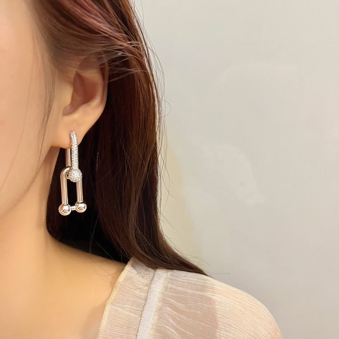 [⭐Luxery Jewels]HARDWEAR DROP DIAMONDS EARRINGS