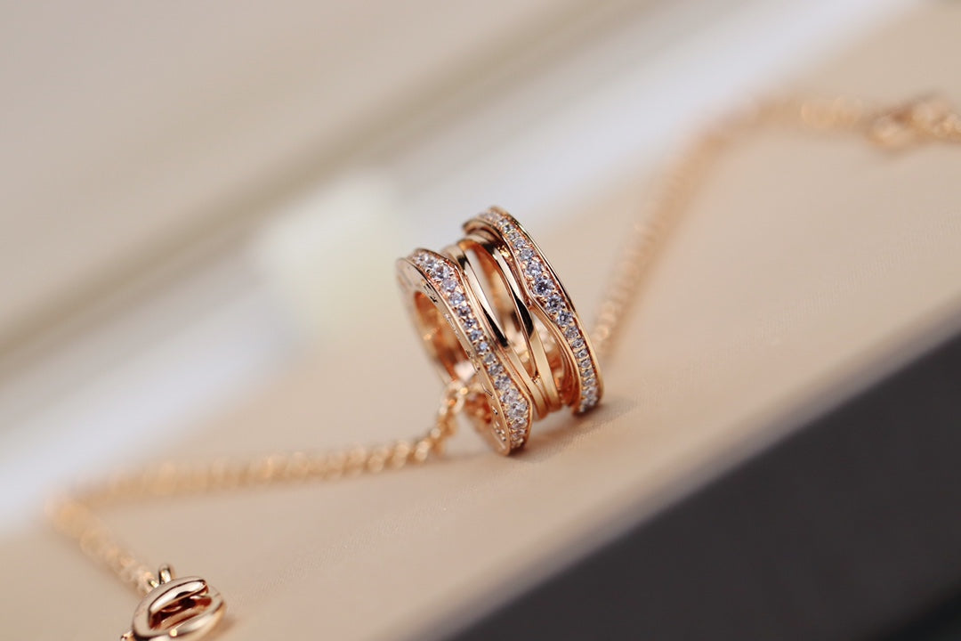 [⭐Luxery]ZERO 1 PINKGOLD-HALSKETTE