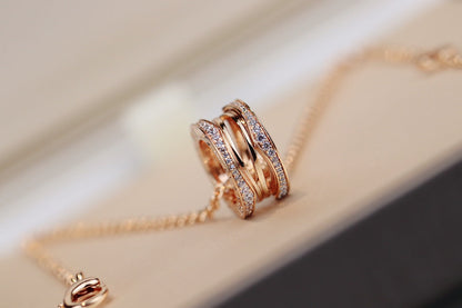 [⭐Luxery]ZERO 1 PINKGOLD-HALSKETTE