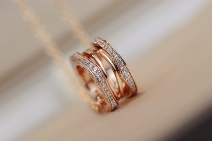 [⭐Luxery]ZERO 1 PINKGOLD-HALSKETTE
