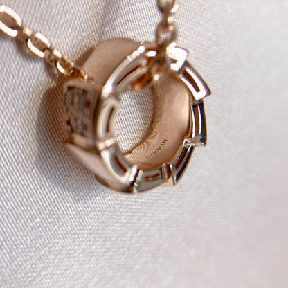 [⭐Luxery]SERPENTI ANHÄNGER DIAMANT ROSÉGOLD HALSKETTE