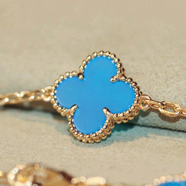 [Luxery]CLOVER 20 MOTIFS TURQUOISE GOLD
