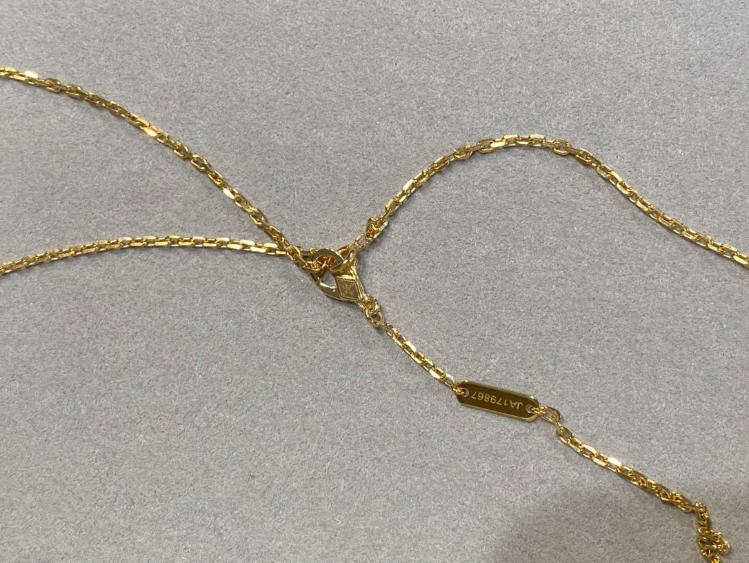 [Luxery]CLOVER 25MM NECKLACE GOLD CARNELIAN