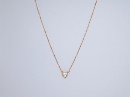 [⭐Luxery Jewels]HEART 3 DIAMONDS PEDANT NECKLACE