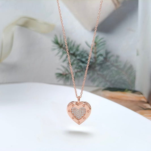 [⭐Luxery Jewels]HEART DIAMONDS PEDANT NECKLACE