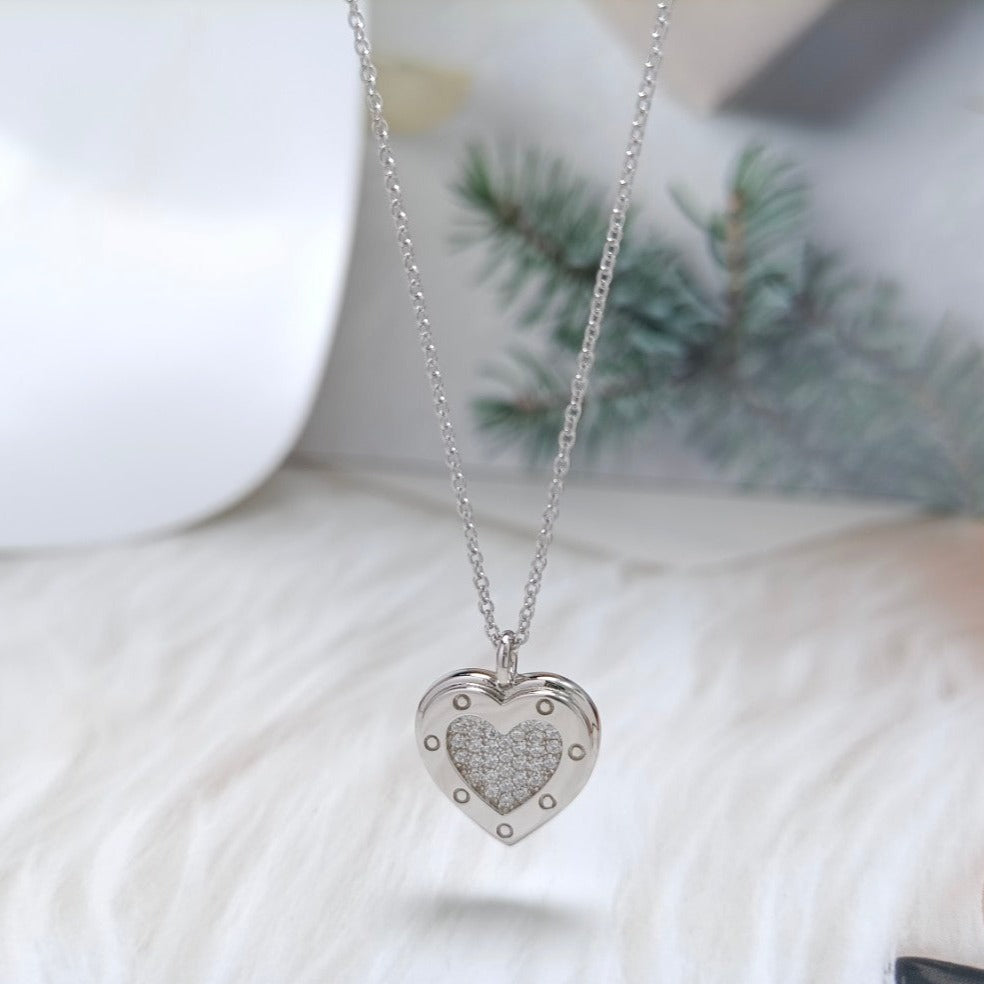 [⭐Luxery Jewels]ハートダイヤモンドペンダントネックレス