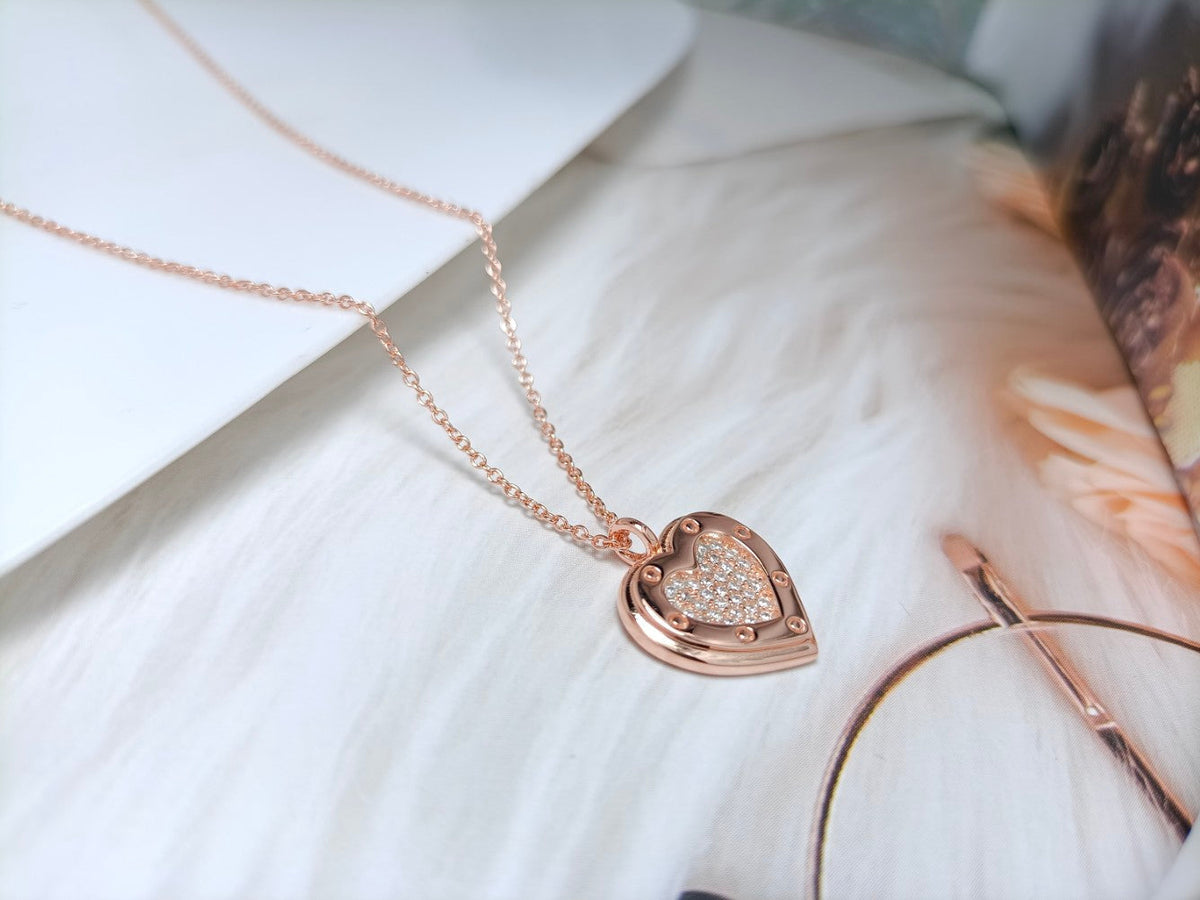[⭐Luxery Jewels]ハートダイヤモンドペンダントネックレス