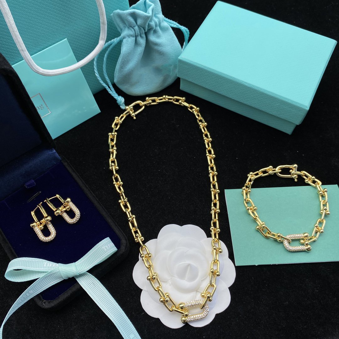 [⭐Luxery Jewels]HARDWEAR LINK DIAMANT-OHRRINGE AUS GOLD