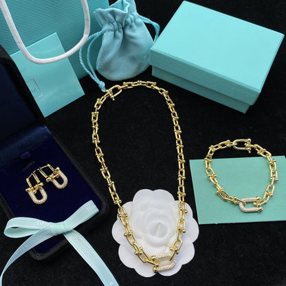 [⭐Luxery Jewels]HARDWEAR LINK DIAMANT-OHRRINGE AUS GOLD