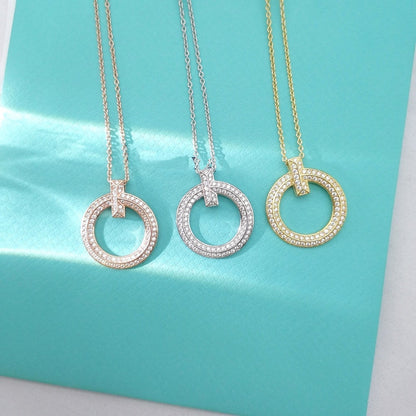 [⭐Luxery Jewels]T-DRAHT-ANHÄNGER MIT DIAMANTKETTE