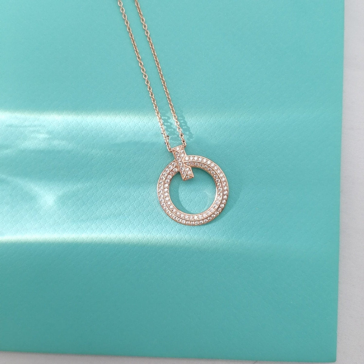 [⭐Luxery Jewels]T-DRAHT-ANHÄNGER MIT DIAMANTKETTE