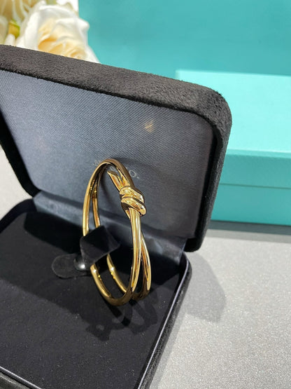 [⭐Luxery Jewels]KNOT DOUBLE ROW GOLD BRACELET