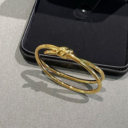 [⭐Luxery Jewels]KNOT DOUBLE ROW GOLD BRACELET