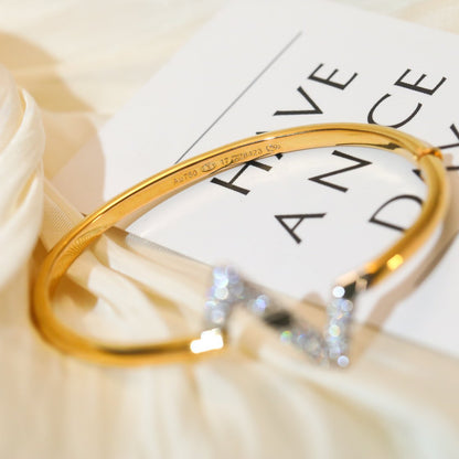 [Luxery]VOLTE UPSITE DOWN GOLD DIAMOND BRACELET