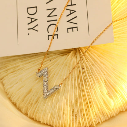 [Luxery]VOLT SILVER DIAMOND PEDANT NECKLACE