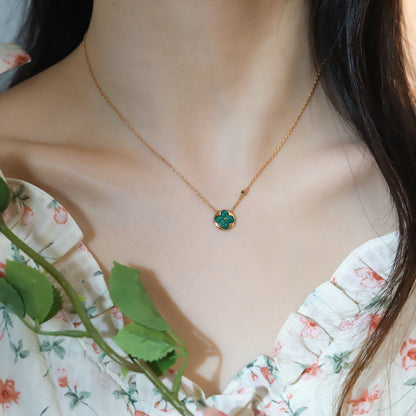 [Luxery]SUN PEDANT PINK GOLD 1 DIAMOND NECKLACE
