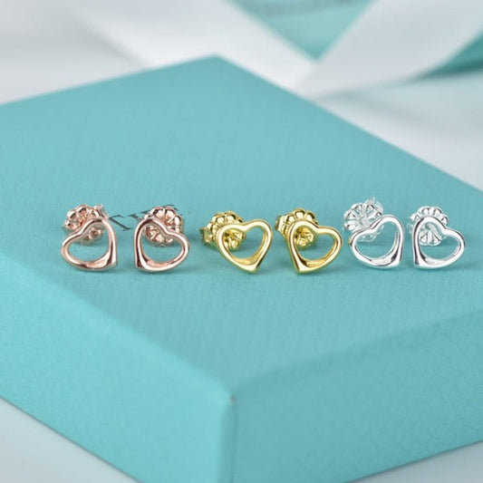 [⭐Luxery Jewels]OPEN HEART STUD EARRINGS