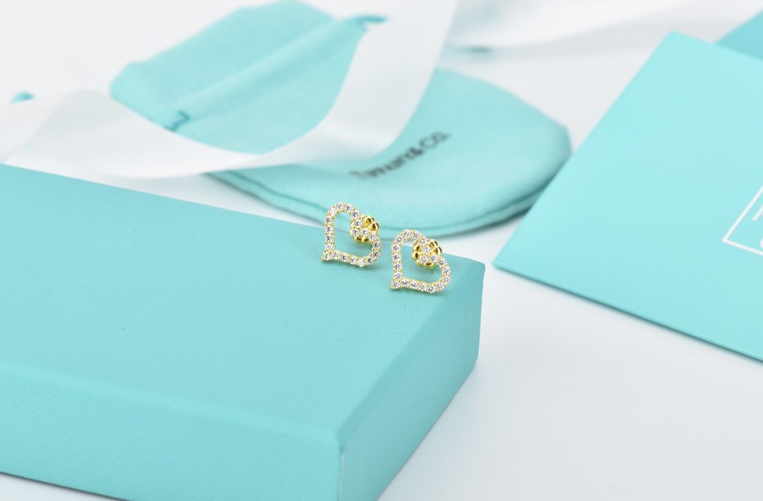 [⭐Luxery Jewels]OPEN HEART STUD DIAMOND EARRINGS