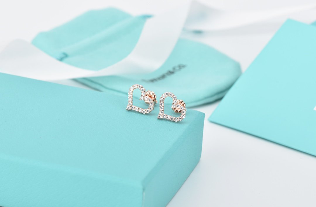 [⭐Luxery Jewels]OPEN HEART STUD DIAMOND EARRINGS