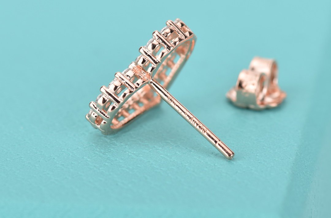 [⭐Luxery Jewels]OPEN HEART STUD DIAMOND EARRINGS