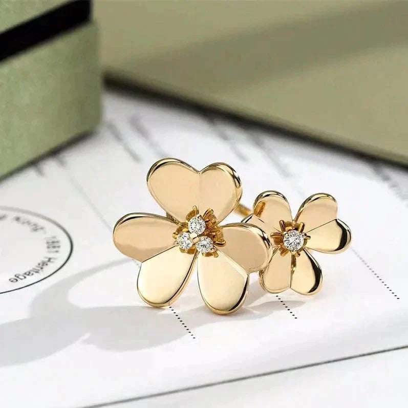 [Luxery]CLOVER COMOS GOLD DIAMOND RING