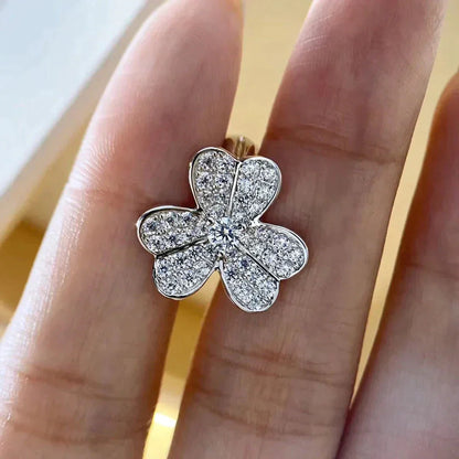 [Luxery]CLOVER COMOS DIAMOND EARRINGS SILVER