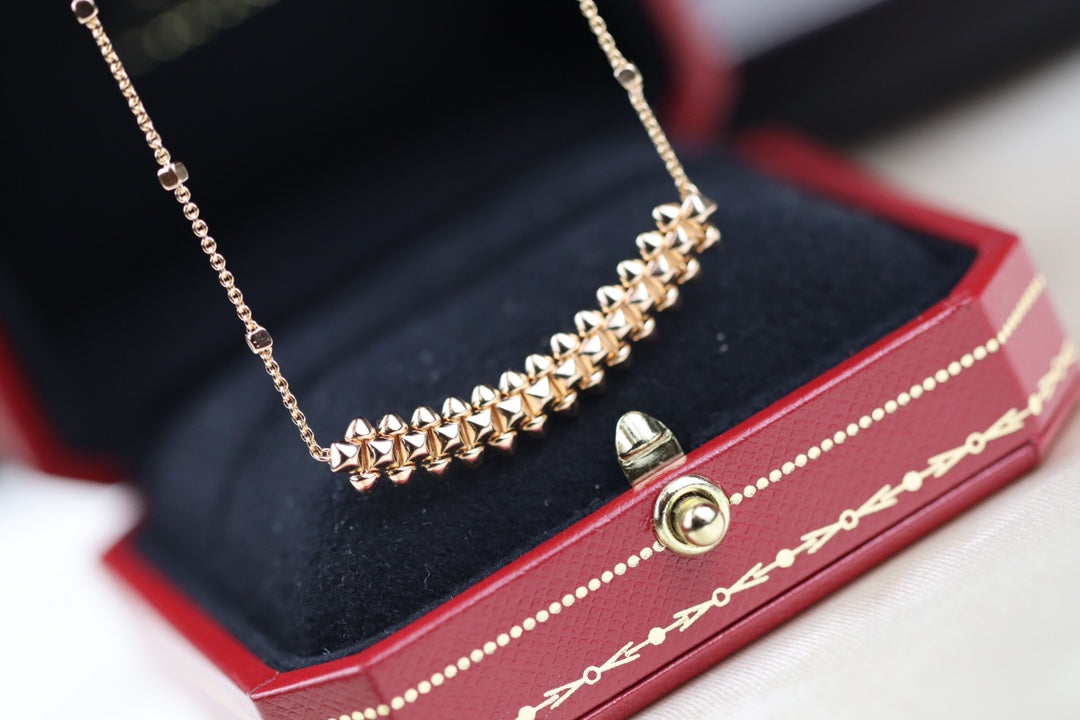 [Luxery]CLASH PINK GOLD NECKLACE