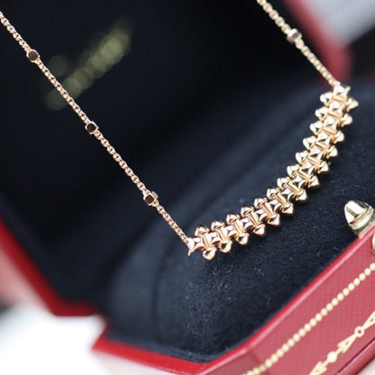 [Luxery]CLASH PINK GOLD NECKLACE