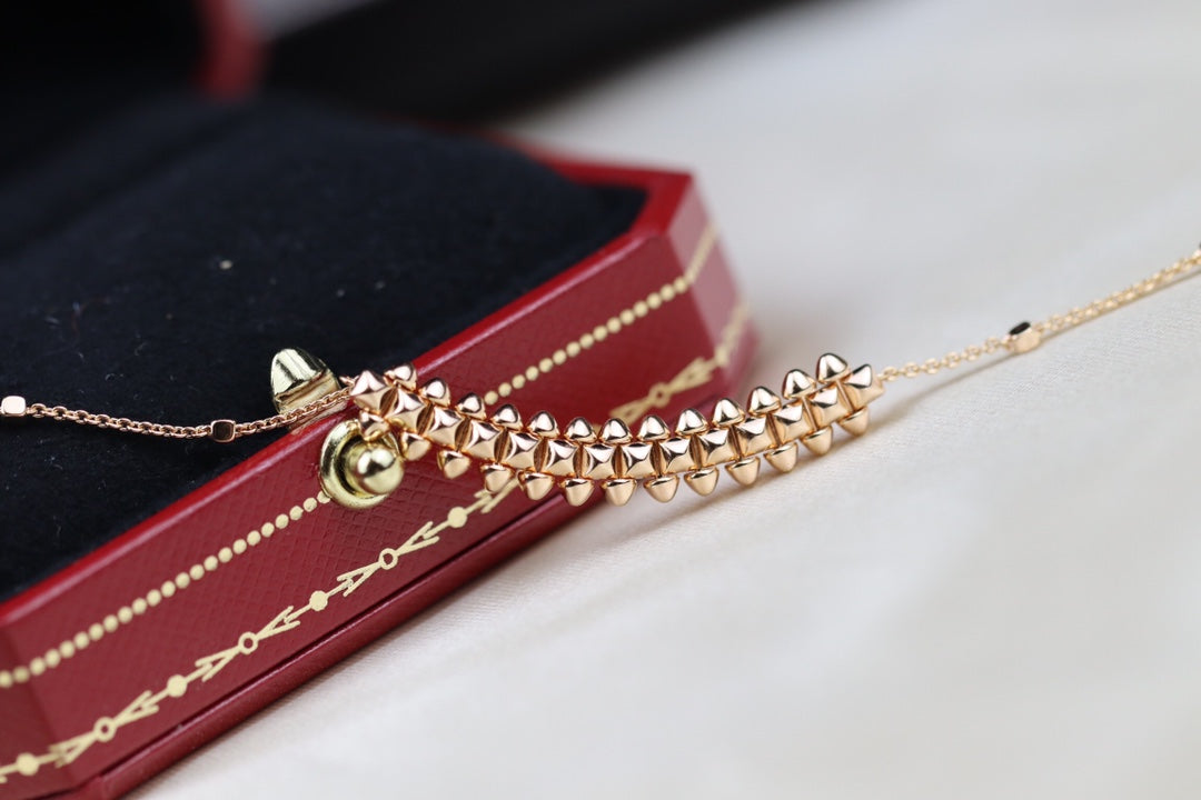[Luxery]CLASH PINK GOLD NECKLACE