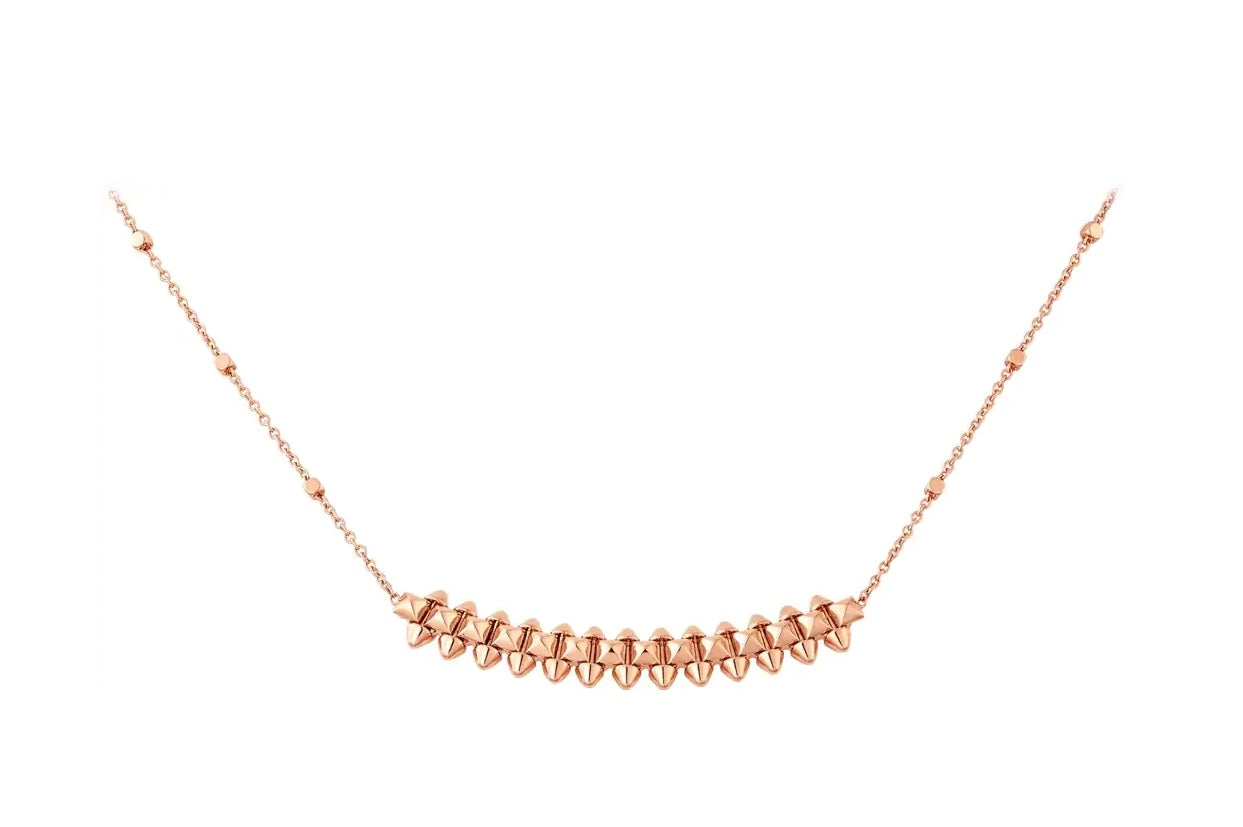 [Luxery]CLASH PINK GOLD NECKLACE
