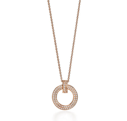 [⭐Luxery Jewels] T-CIRCLE DIAMANT-HALSKETTE MIT ANHÄNGER
