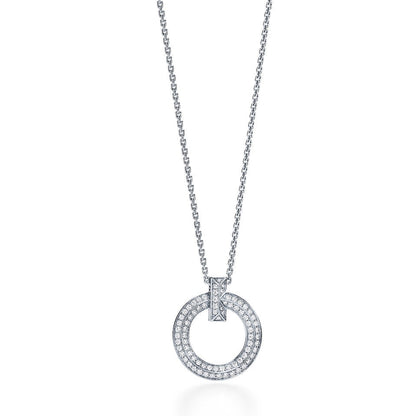 [⭐Luxery Jewels] T-CIRCLE DIAMANT-HALSKETTE MIT ANHÄNGER
