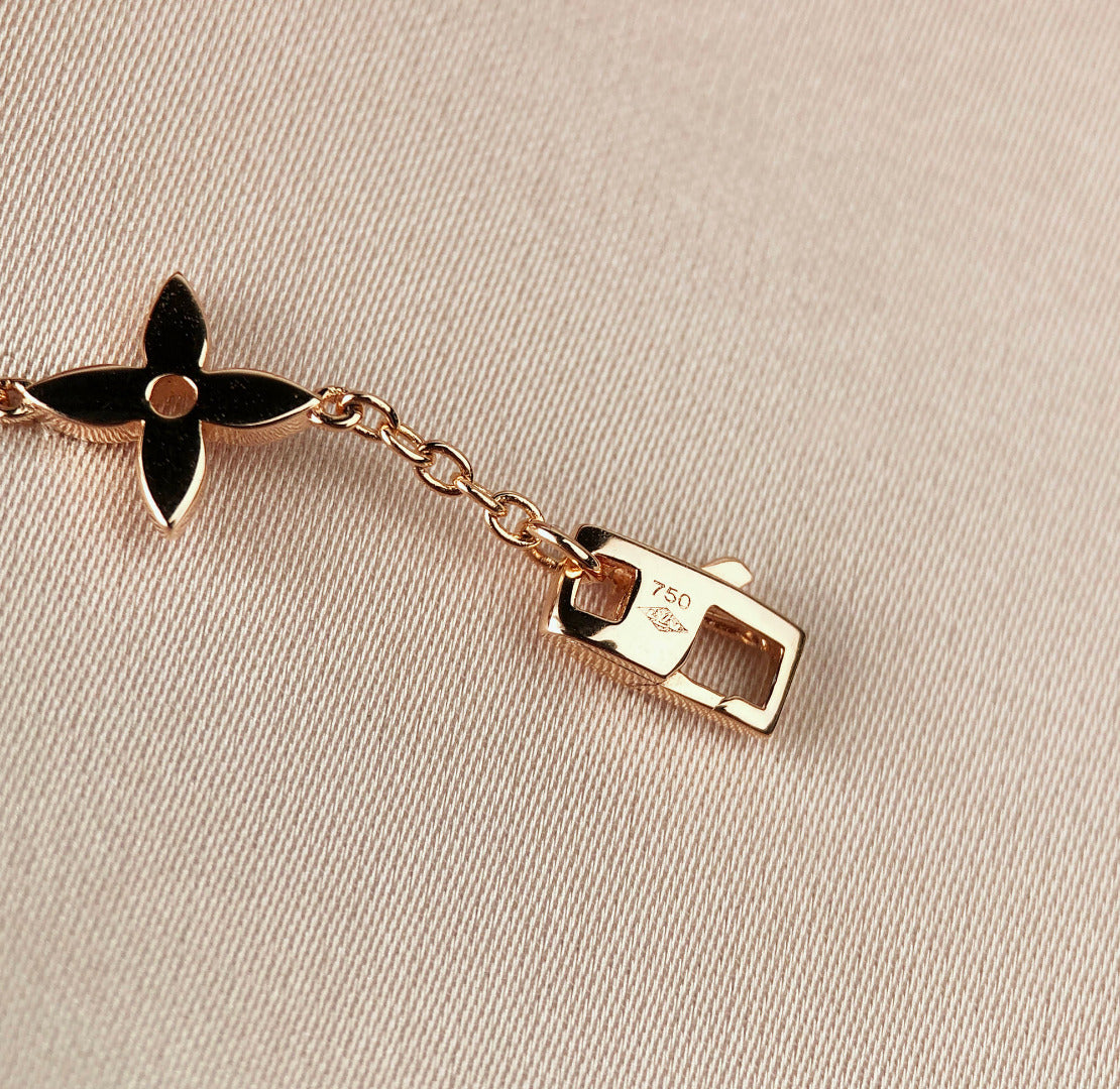 [Luxery]STAR AND SUN 7 MOTIFS GOLD BRACELET