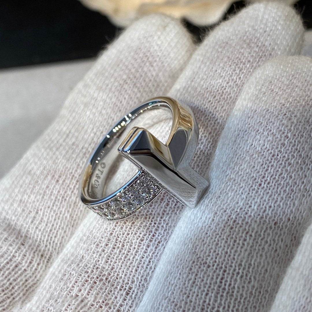 [⭐Luxery Jewels]T WIRE MEDIUM DIAMOND RING