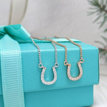 [⭐Luxery Jewels]U-ANHÄNGER DIAMANTHALSKETTE