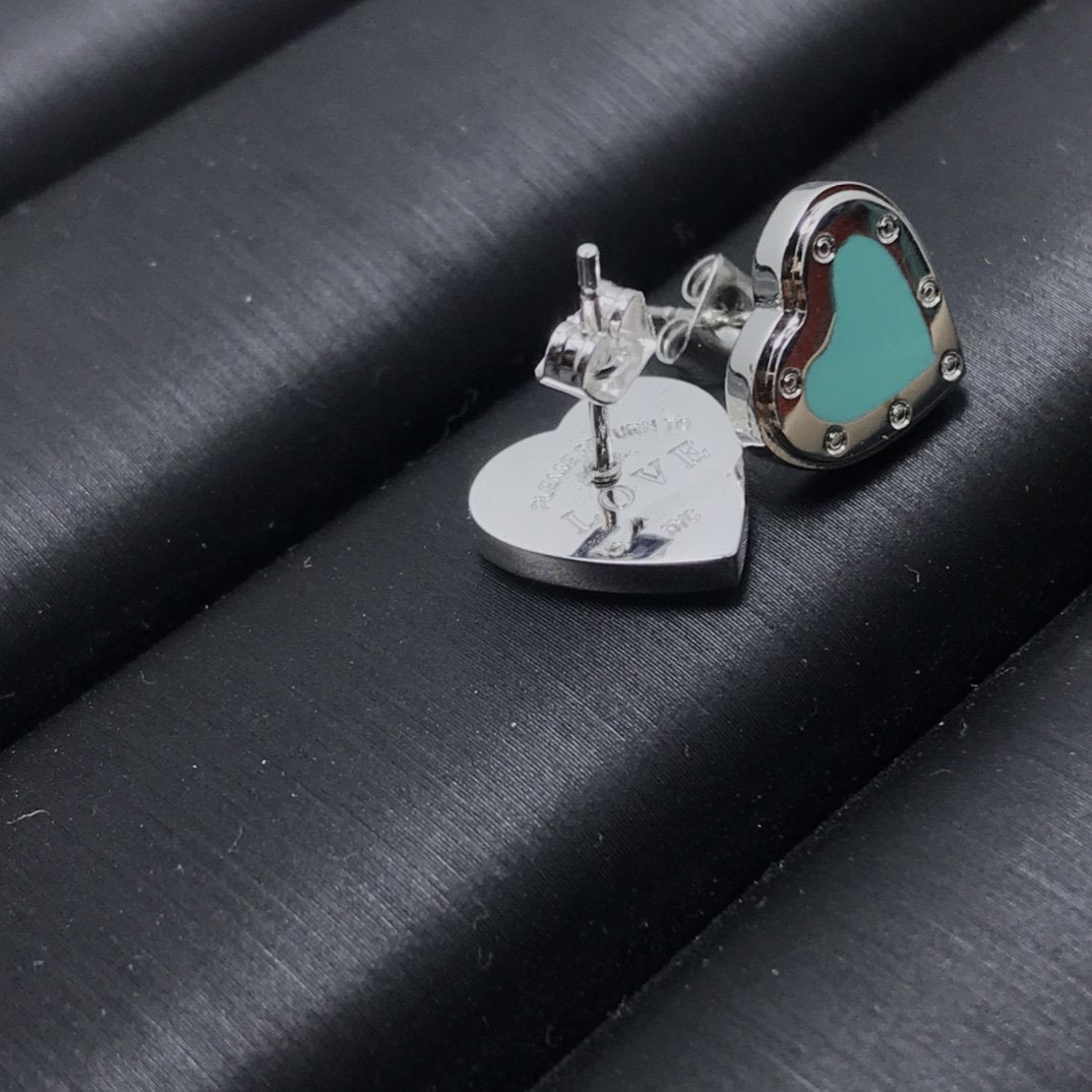 [⭐Luxery Jewels]HERZ-STECKER OHRRINGE SILBER