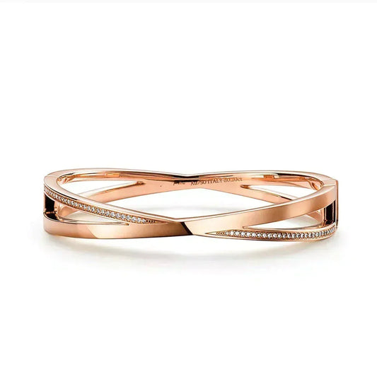 [⭐Luxery Jewels]NARROW HINGED BANGLEIN WITH DIAMONDS SMALL