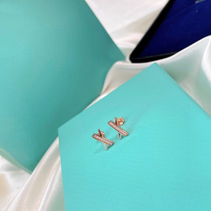 [⭐Luxery Jewels]Xイヤリング ローズゴールド ダイヤモンド