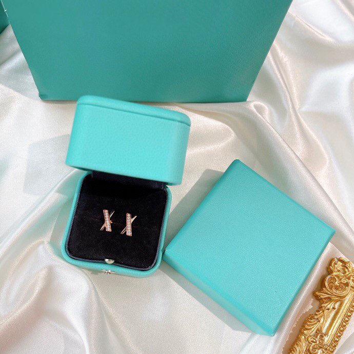 [⭐Luxery Jewels]Xイヤリング ローズゴールド ダイヤモンド