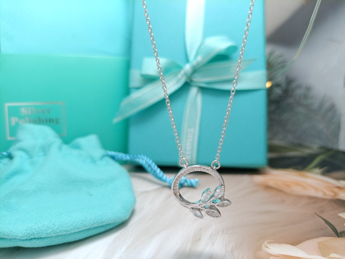 [⭐Luxery Jewels]ダイヤモンド ヴァイン サークル ペンダント プラチナ ネックレス