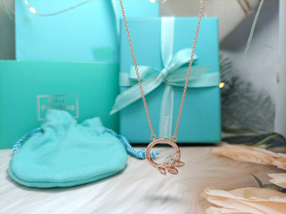 [⭐Luxery Jewels]ダイヤモンド ヴァイン サークル ペンダント プラチナ ネックレス