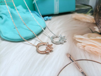 [⭐Luxery Jewels]ダイヤモンド ヴァイン サークル ペンダント プラチナ ネックレス