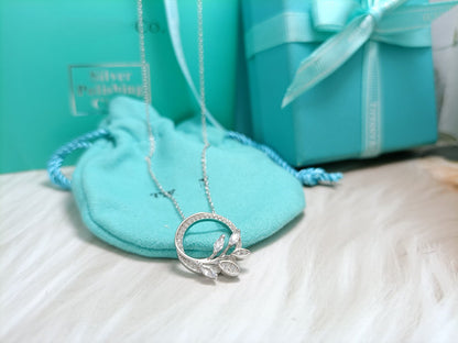 [⭐Luxery Jewels]ダイヤモンド ヴァイン サークル ペンダント プラチナ ネックレス