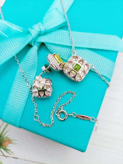 [⭐Luxery Jewels]⭐LuxeryLERS CITRINE GEMSTONE PENDANT NECKLACE STERLING SILVER