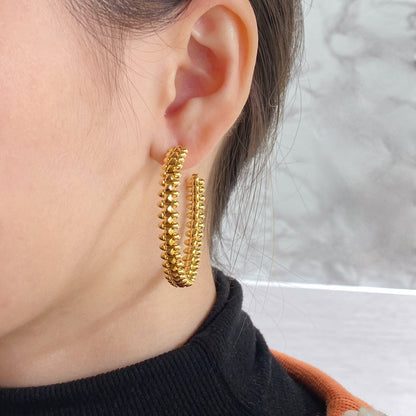 [Luxery]CLASH HOOP EARRINGS
