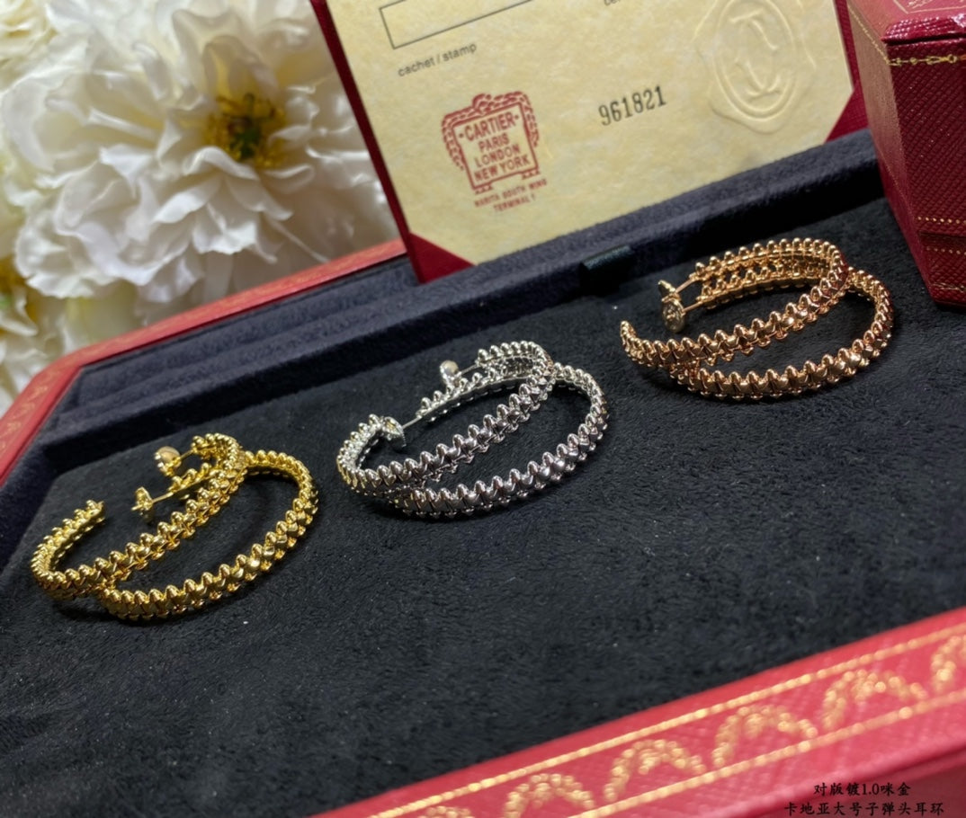 [Luxery]CLASH LARGE HOOP EARRINGS