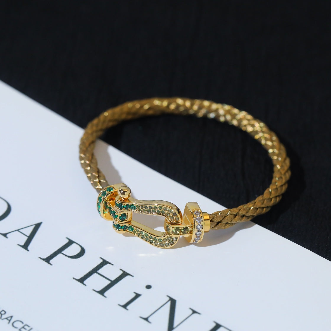 [Luxery]FORCE 10 GOLD GREEN DIAMOND PAVED