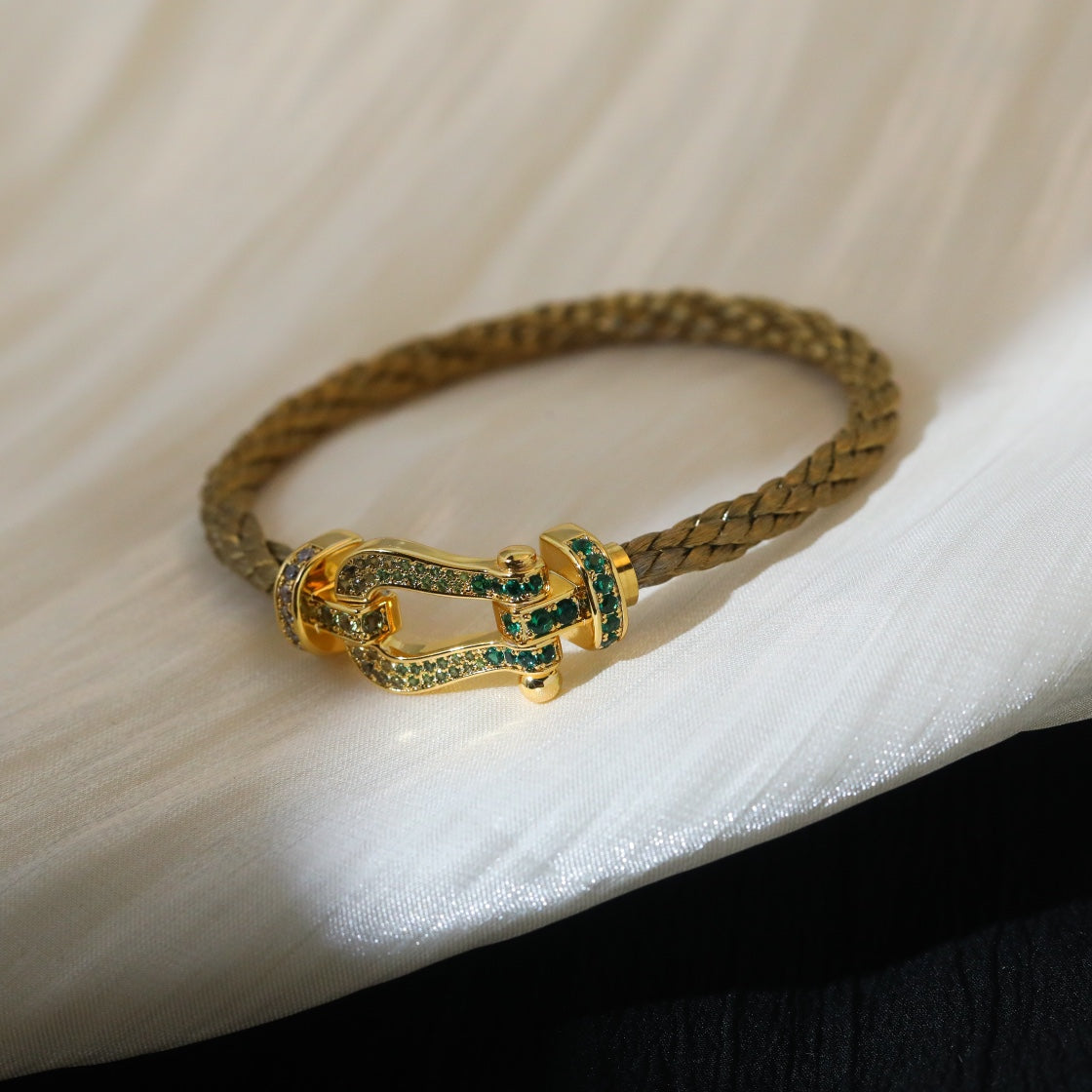 [Luxery]FORCE 10 GOLD GREEN DIAMOND PAVED